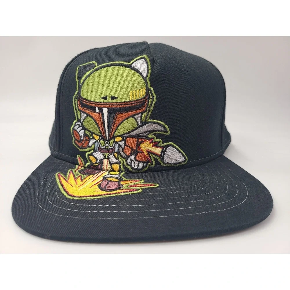 Youth Boba Fett Star Wars Snapback Hat Cap Movie Character Boy‎ Girl Black Green